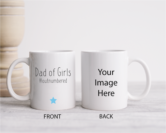 Dad Of Girls Mug with Blue Star