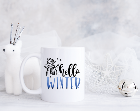 Hello Winter Christmas Mug